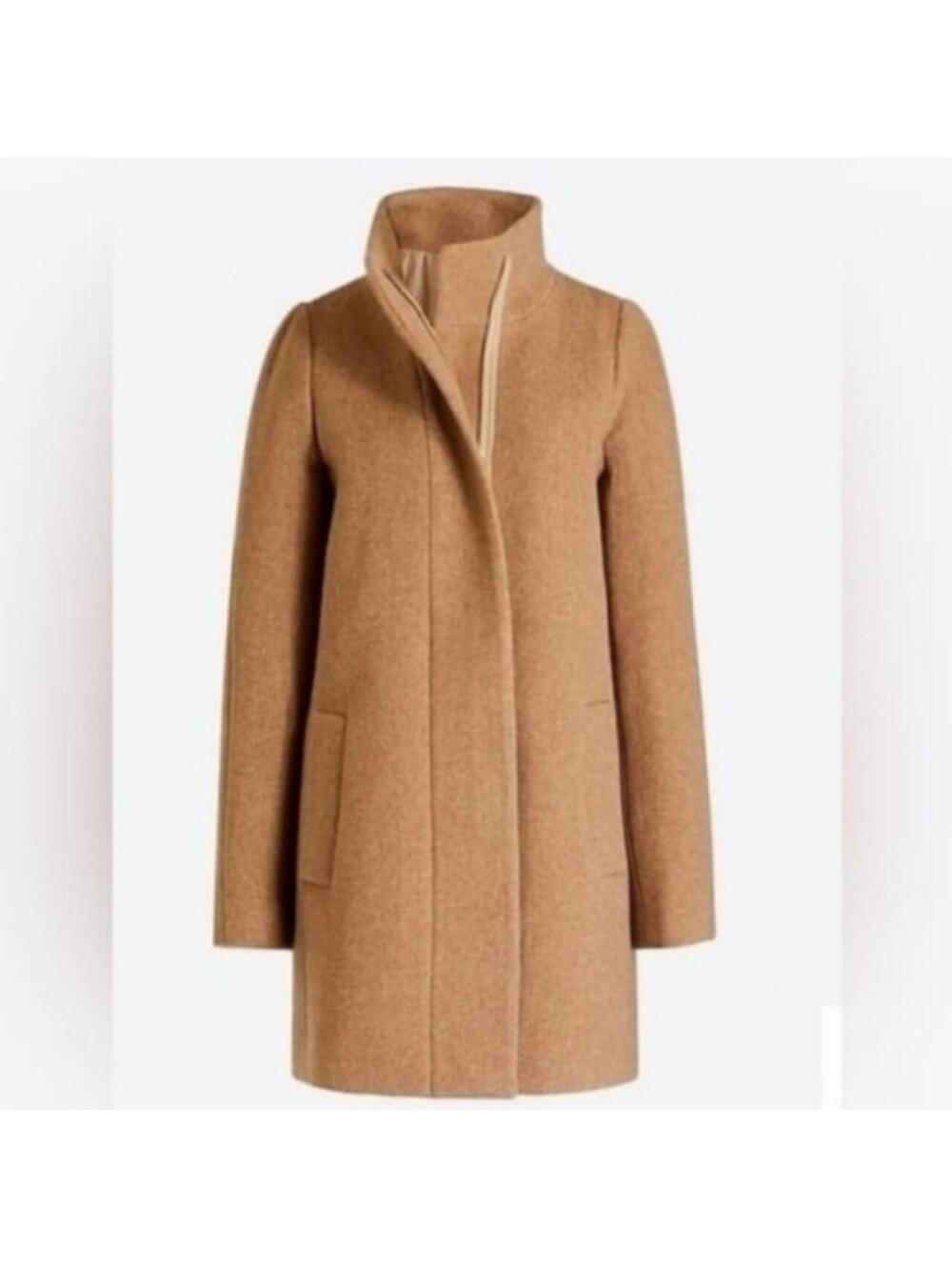 camel wool-blend coat